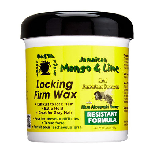 Jamaican Mango and Lime Locking Firm Hair Wax Extra Hold With Real Beeswax And Honey, 16 oz